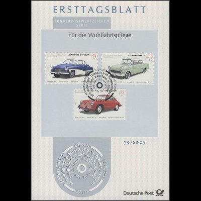 ETB 39+39a/2003 Wohlfahrt, Oldtimer Wartburg, Porsche, Taunus, Rekord, Union