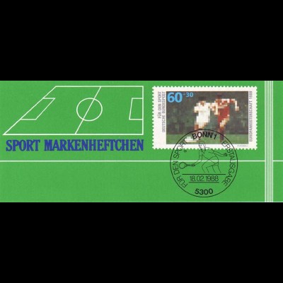 Sport 1988 Fußball 60 Pf, 6x1353, ESSt Bonn