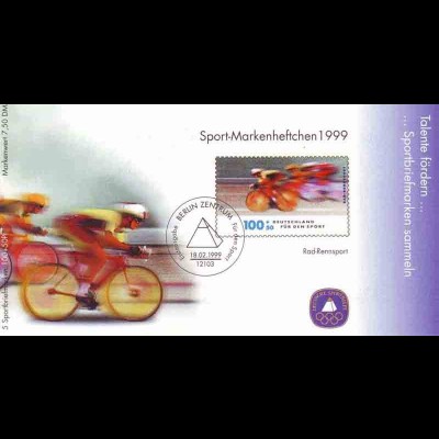Sport 1999 Radrennsport 100 Pf mit 5x2031 ESSt Berlin