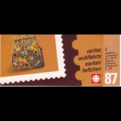 Caritas/Wofa 1987 Gold- und Silberschmiedekunst 80 Pf, 5x1336, postfrisch