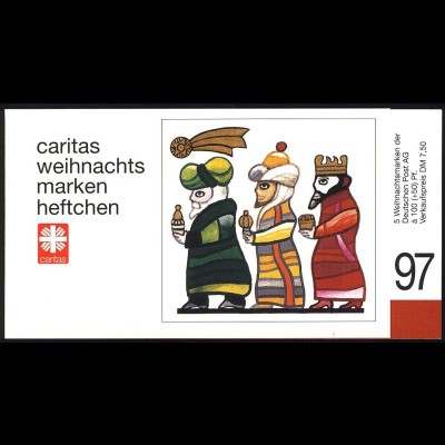 Caritas/Weihnachten 1997 100 Pf, 5x1959, postfrisch