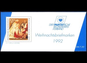 DPWV/Weihnachten 1992 100 Pf, 5x1640, postfrisch