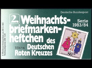 DRK/Weihnachten 1983/84 Sternsinger 80 Pf, 6x1196, 2.MH ESSt Bonn