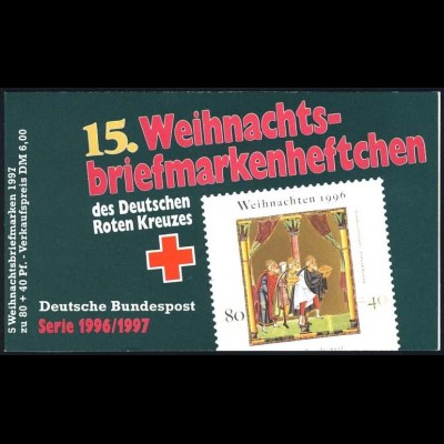 DRK/Weihnachten 1996/97 Heilige Drei Könige 80 Pf, 5x1891 15.MH **