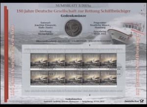3153 Deutsche Gesellschaft zur Rettung Schiffbrüchiger - Numisblatt 3/2015
