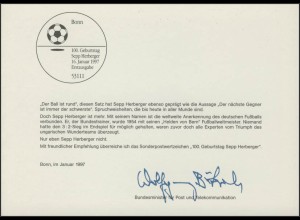 MinKa 02/1997 Sepp Herberger, Fußballtrainer