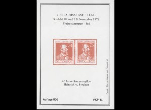 Ausstellung 40 Jahre Sammlergilde Heinrich von Stephan Krefeld 1978 - rot