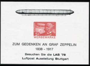 Sonderdruck LAS Stuttgart Otto Lilienthal 1978 - mit Zusatzzeilen und Zeppelin
