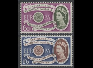 Europaunion 1960 Großbritannien 341-342, Satz ** / MNH
