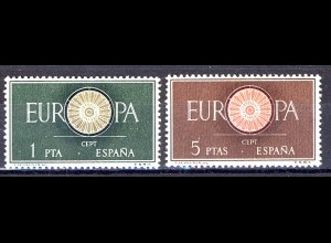 Europaunion 1960 Spanien 1189-1190, Satz ** / MNH
