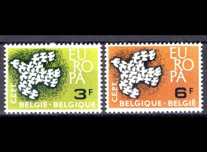 Europaunion 1961 Belgien 1253-1254, Satz ** / MNH