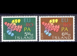 Europaunion 1961 Island 354-355, Satz ** / MNH