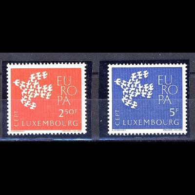 Europaunion 1961 Luxemburg 647-648, Satz ** / MNH