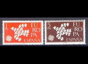 Europaunion 1961 Spanien 1266-1267, Satz ** / MNH
