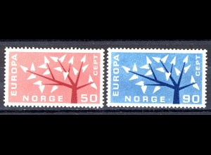Europaunion 1962 Norwegen 476-477, Satz ** / MNH