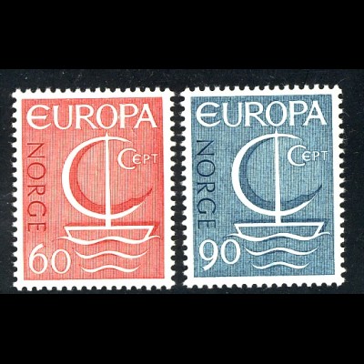 Europaunion 1966 Norwegen 547-548, Satz ** / MNH