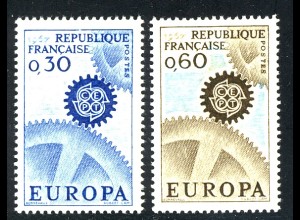 Europaunion 1967 Frankreich 1578-1579, Satz ** / MNH
