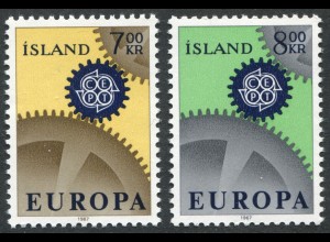 Europaunion 1967 Island 409-410, Satz ** / MNH