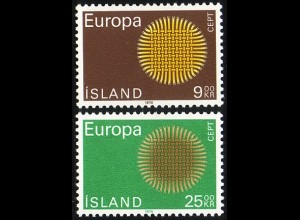 Europaunion 1970 Island 442-443, Satz ** / MNH