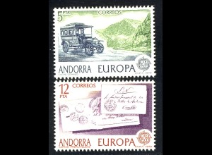 Europaunion 1979 Andorra (Spanische Post) 123-124, Satz ** / MNH