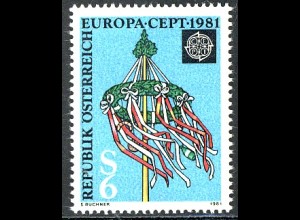Europaunion 1981 Österreich 1671, Marke ** / MNH