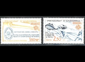 Europaunion 1982 Andorra (Französische Post) 321-322, Satz ** / MNH