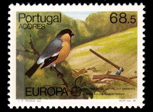 Europaunion 1986 Portugal-Azoren 376, Marke aus Block 7 ** / MNH