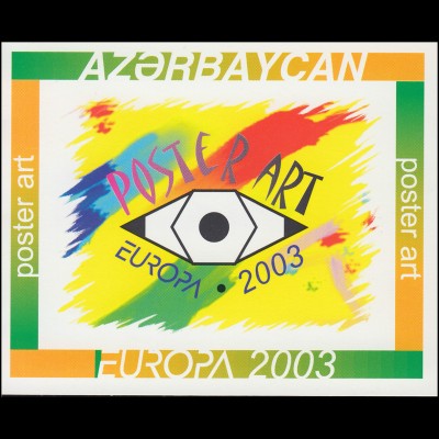 2003 Aserbaidschan 543D-544D Plakatkunst, Markenheftchen ** postfrisch