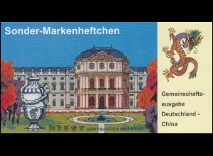 UNESCO 1998 D / China - Würzburger Residenz / Puning, Markenheftchen ESST BONN