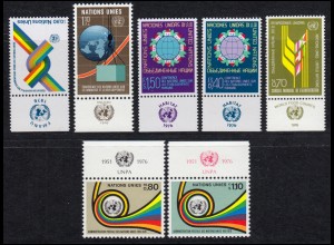 56-62 UNO Genf Jahrgang 1976 komplett - mit TAB, postfrisch