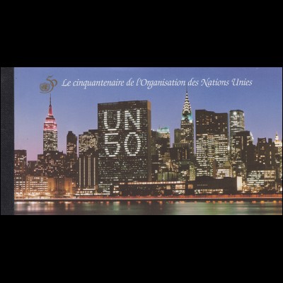 UNO Genf Markenheftchen 1 Jubiläum 50 Jahre Vereinte Nationen 1995, **