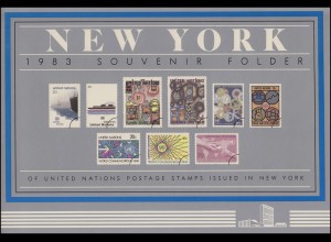 UNO New York Jahressammelmappe Souvenir Folder 1983, postfrisch **