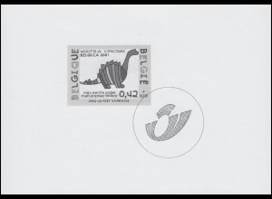 Belgien 3106 Schwarzdruck Kinder-Zeichenwettbewerb Meine erste Briefmarke Drache