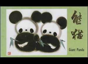Gedenkkarte China 2009-2012 Gemälde: Pandbären 1985, ESSt 24.5.85
