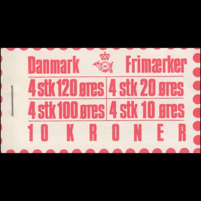 Dänemark Markenheftchen 10 Kr Freimarken 1977 No. 4 Wind und Briefmarken, **