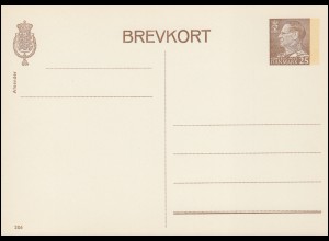 Dänemark Postkarte P 256 Frederik IX. 25 Öre, Kz. 206, **