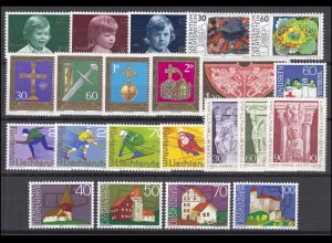 620-641 Liechtenstein Jahrgang 1975 komplett, postfrisch