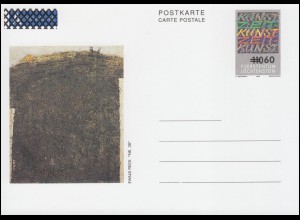 Liechtenstein Postkarte P 99 Zeitkunst-Motiv: Überdruck 60 auf 110, **