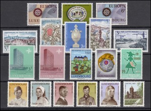 746-764 Luxemburg Jahrgang 1967 komplett, postfrisch