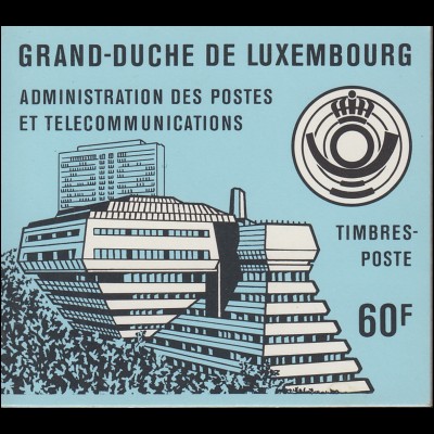 Luxemburg-Markenheftchen 1 Robert Schuman 1986, blauer Deckel, ESSt 36.6.1986