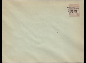 Monaco Umschlag 10B Fürst Albert I. 10 auf 15 C. dunkelbraun 147x112, ** / MNH