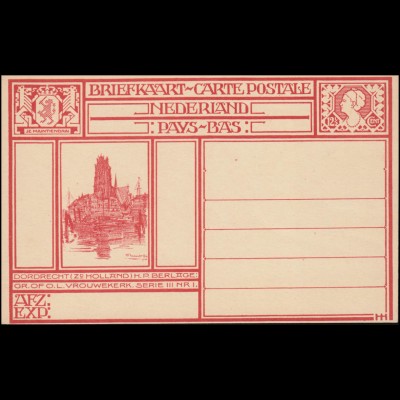 Postkarte P 175 Bildpostkarte: Dordrecht 1924, ungebraucht ** / MNH