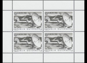 Schwarzdruck 1922 EUROPA - 4 Werte als Kleinbogen