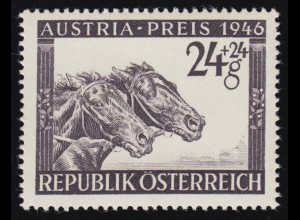 786 Pferderennen Austria Preis, Pferdeköpfe, 24 g + 24 g, postfrisch **