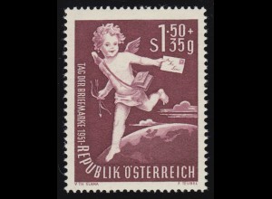 972 Tag der Briefmarke, Amor mit Brief auf Weltkugel, 1.50 S + 35 g, **