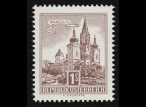 1045 Freimarke Bauwerke, Basilika von Mariazell, 1 S, postfrisch **