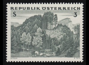 1125 Österreichischer Wald, Fichten-Lärchen-Wald, 3 S, postfrisch **