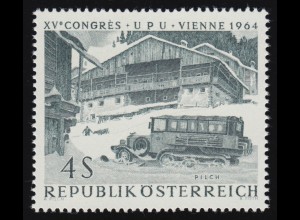 1162 Weltpostkongress Wien, Postschlitten im Hochgebirge, 4 S, postfrisch **