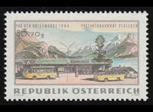 1176 Tag d. Briefmarke, Postautobahnhof, St. Gilgen, 3 S+ 70 g, postfrisch **
