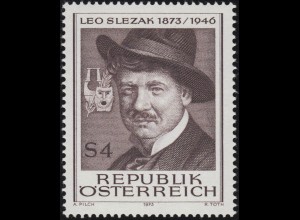 1419 100. Geburtstag, Leo Slezak (1873-1946) Opernsänger /Schauspieler 4 S, **